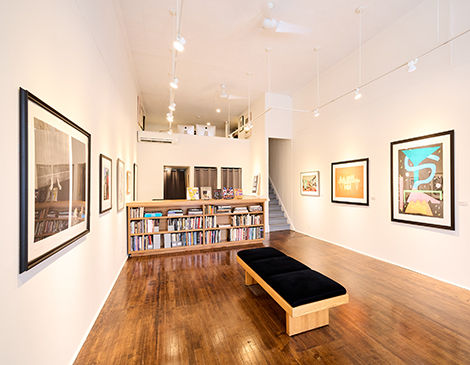 A view into Lusenhop's art gallery