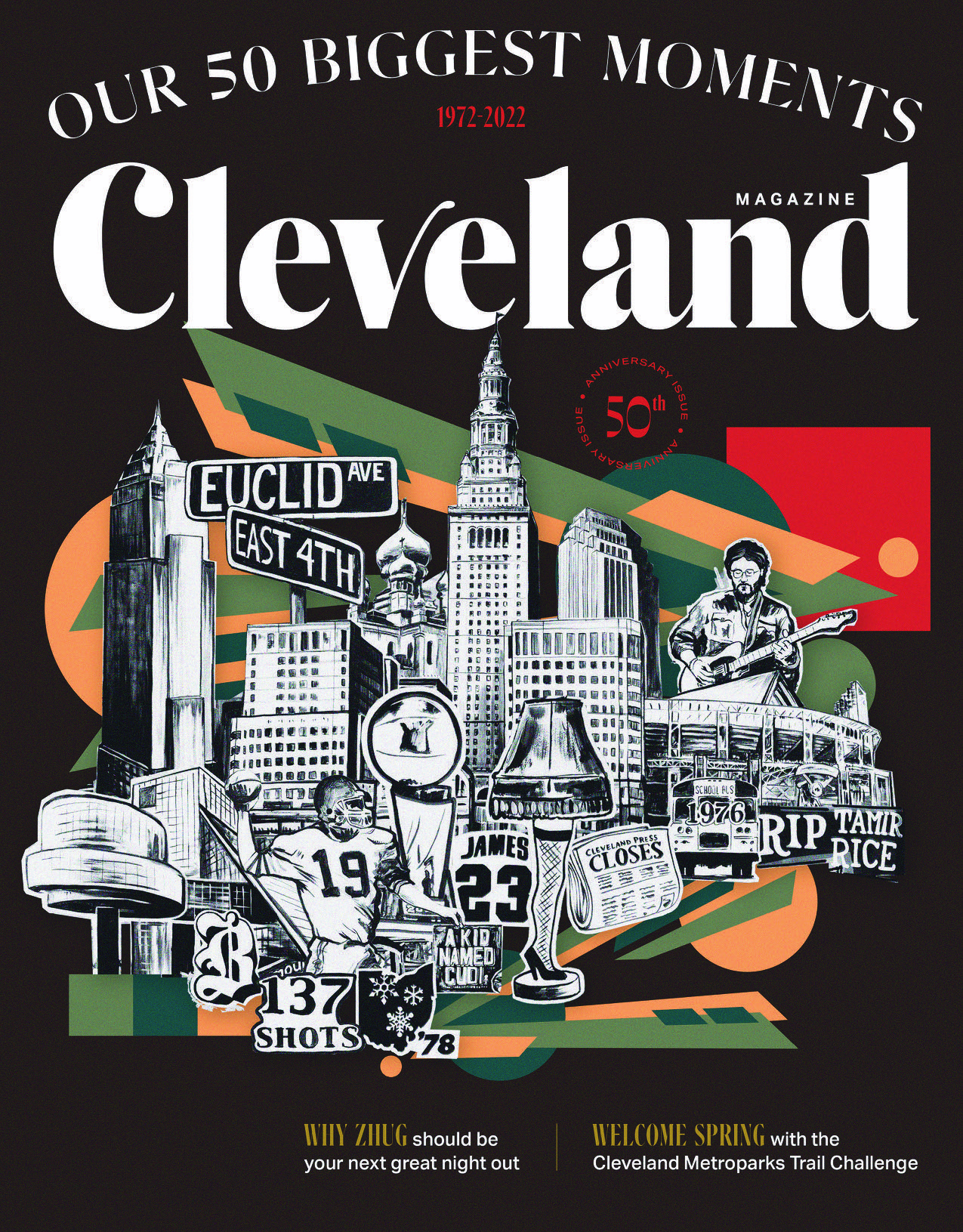 April 2022, Cleveland Magazine, 50 Biggest Moments