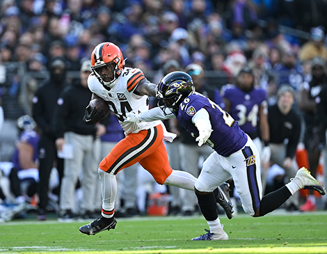 Browns running back Jerome Ford against the Baltimore Ravens