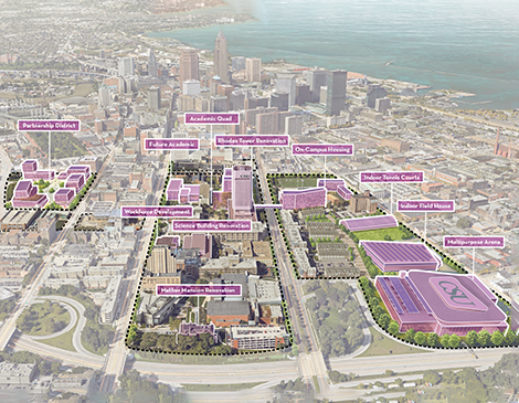Cleveland State Master Plan Rendering