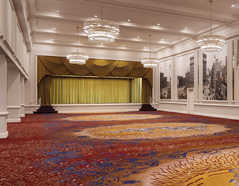 One of the ballrooms at Hotel Cleveland