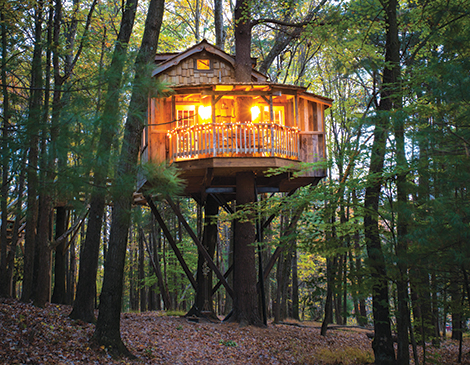 One of the tree houses at Mohican