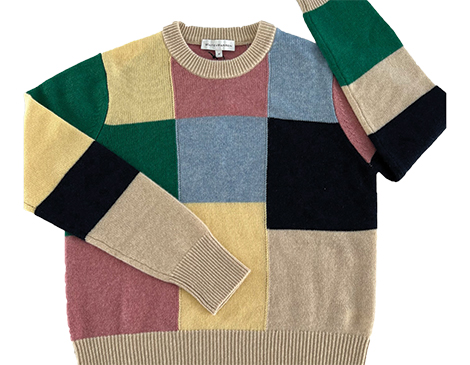 Patchwork Crewneck Sweater