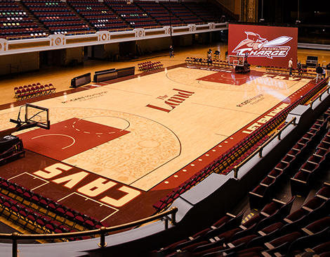 The floor the Cleveland Charge will be playing on.