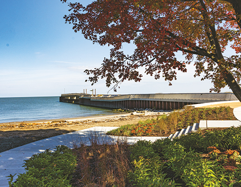 The pier at one of Rocky River's Parks