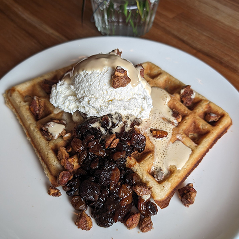 Waffles from Lucky's Cafe