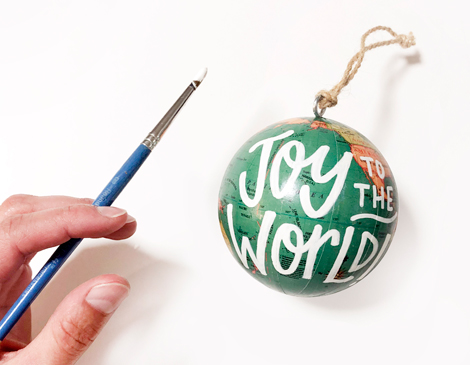 Hand Lettered Old Shit’s Joy to the World ornament