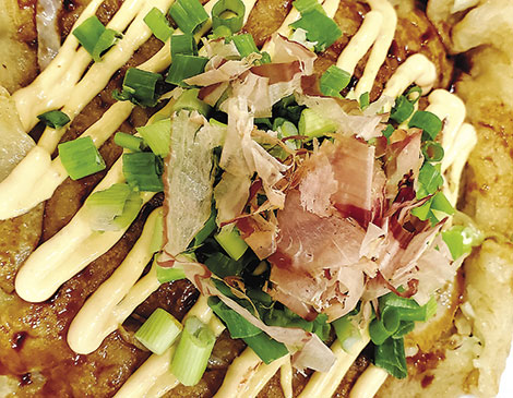 Domo Yakitori & Sushi's okonomiyaki Domo Yakitori & Sushi's okonomiyaki