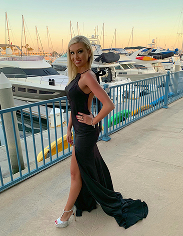 Rachel Vadaj is excited to wear this black gown again when formal events return. 