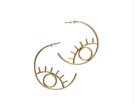 Eyelash Hoop earring