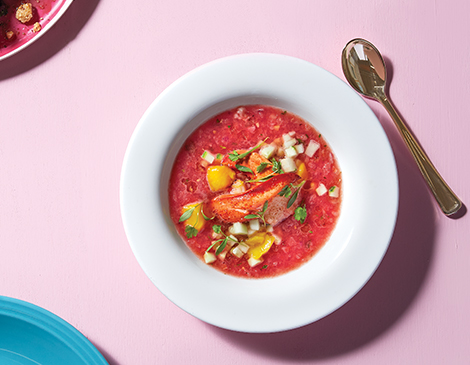 Natasha Pogrebinsky's Watermelon Lobster Gazpacho