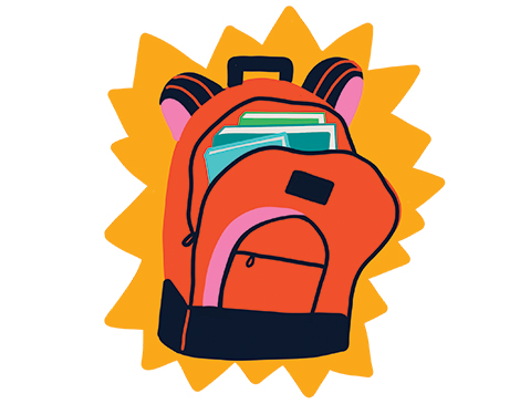 Book-Filled Backpack