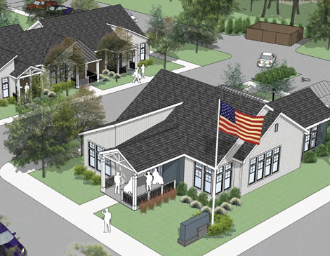 A rendering of the Walter Collins Veteran Housing Services Facility