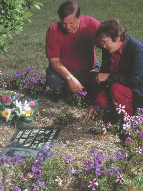 Amy's Parents, Mark Mihaljevic and Margaret McNulty, at the memorial located outside Bay Village City Hall, directly across the street from the site of her abduction.