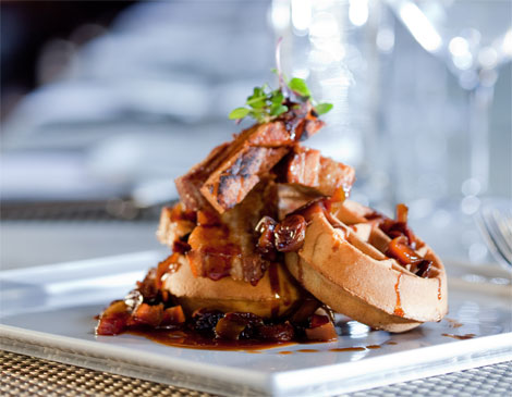 Crop Bistro & Bar Chicken And Waffles Crop Bistro & Bar Chicken And Waffles