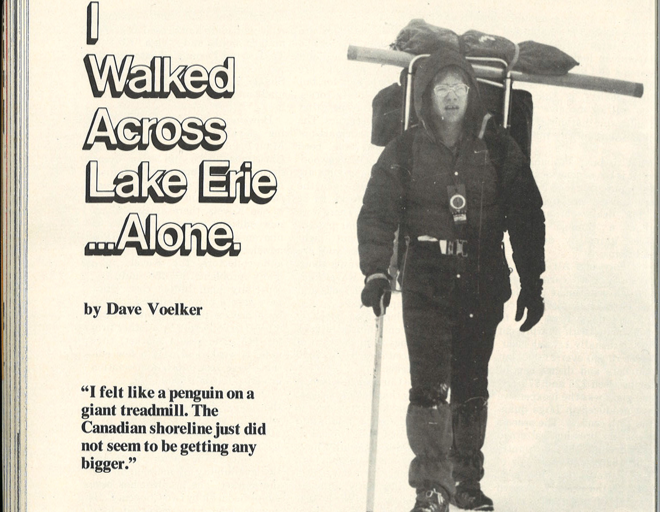 December 1978, Walking Across Lake Erie