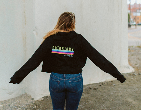 Emily Roggenburk's The Notorious GRL Cropped Hoodie
