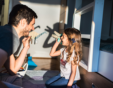 Shadow puppet theater at home