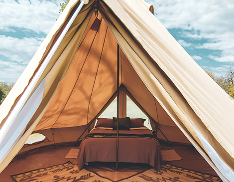 The Pop-Up BNB sets up luxury tents for special events, parties campsites and even a stay in your own backyard