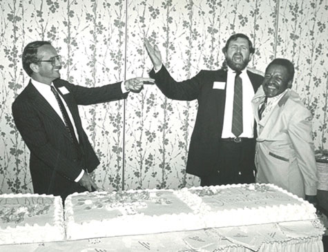 Editor Mike Roberts and Publisher Lute Harmon Sr., Cleveland Magazine 1982