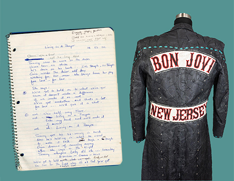 Artifacts from Bon Jovi Forever in Cleveland's Rock and Roll Hall of Fame