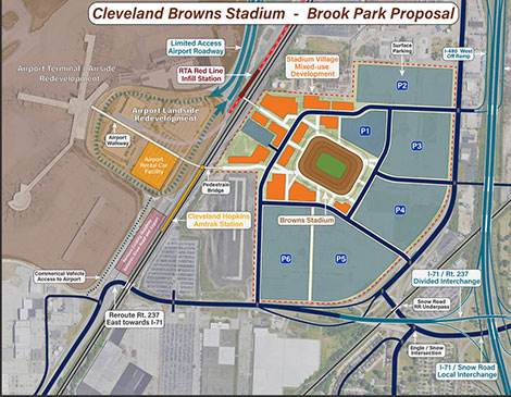 Brook Park Browns dome rendering / NEO Trans / Cleveland Magazine