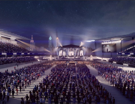 The Cleveland Soccer Stadium can also be used for outdoor concerts, the group said.