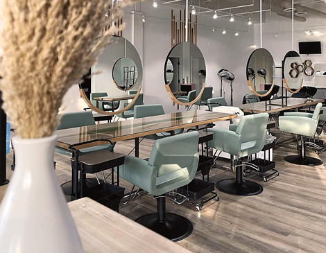 Inside the salon at Sage Salon in Middleburg Heights, Ohio