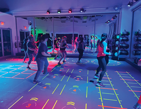 an exercise class at Glow Fitness Studio in North Ridgeville, OH