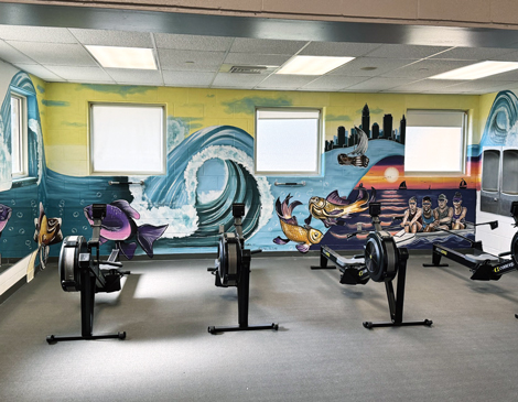 the rowing room at Rocky River Recreation Center